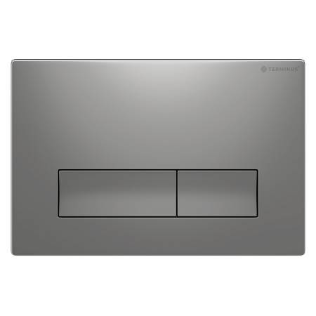 Клавиша смыва для инсталляции Terminus Классик кнопка прямоугольник цвет матовый хром Новошахтинск - фото 1