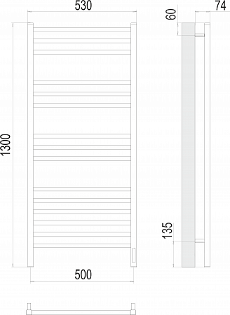 Ватикан П15 500х1300 электро Полотенцесушитель TERMINUS Новошахтинск - фото 3