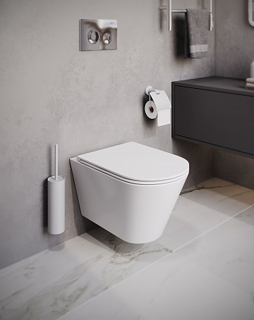 Подвесной унитаз безободковый Terminus Классик 540х365 белый Новошахтинск - фото 2