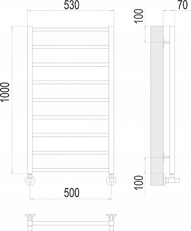 Контур П9 500х1000 Полотенцесушитель  TERMINUS Новошахтинск - фото 3