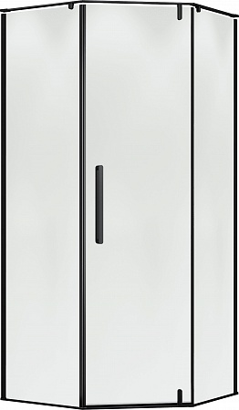 Душевой уголок распашной Terminus Альба 04 1000х1000х2200  трапеция чёрный Новошахтинск - фото 1