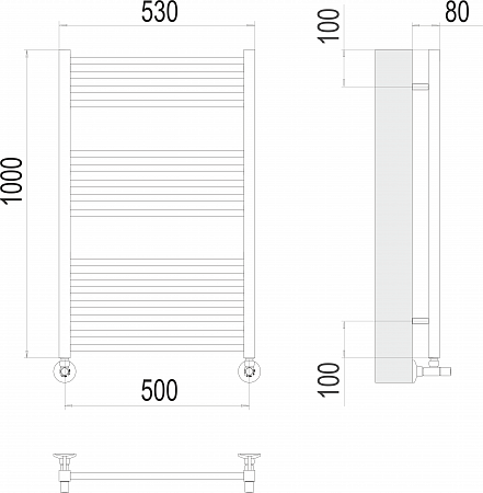 Сицилия П16 500х1000 Полотенцесушитель  TERMINUS Новошахтинск - фото 3