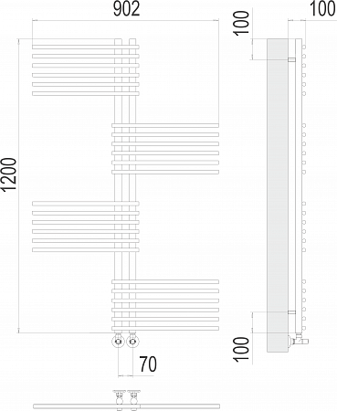 Европа П24 70х1200 Полотенцесушитель  TERMINUS Новошахтинск - фото 3