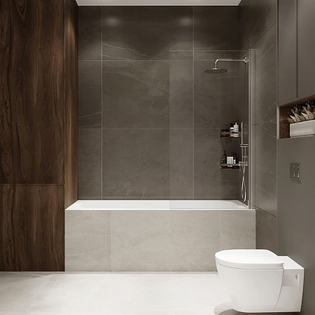 Шторка на ванну распашная Terminus Ното 02 1500х700 проф.хром Новошахтинск - фото 3