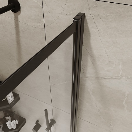 Шторка на ванну слайдер Terminus Ното 01 1500х900 проф.черный Новошахтинск - фото 5