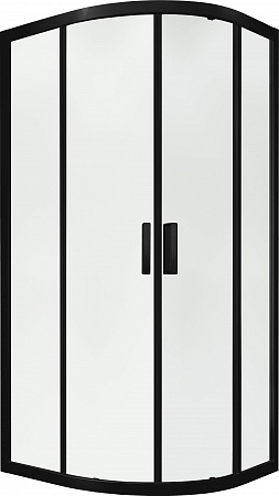 Душевой уголок слайдер Terminus Соренто 06 1000х1000х2000  четверть круга чёрный Новошахтинск - фото 1