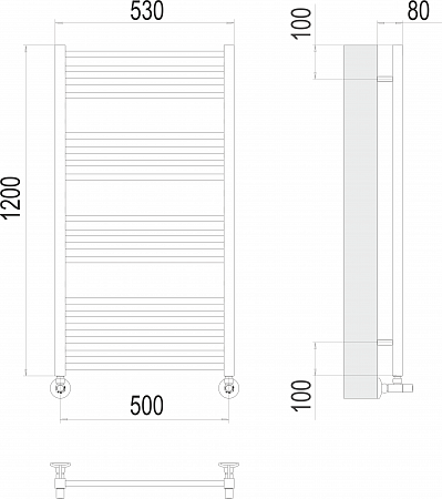 Ватикан П18 500х1200 Полотенцесушитель  TERMINUS Новошахтинск - фото 3