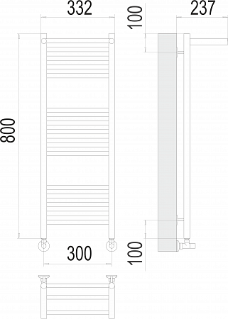 Аврора с/п П16 300х800 Полотенцесушитель  TERMINUS Новошахтинск - фото 3