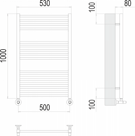 Ватикан П16 500х1000 Полотенцесушитель  TERMINUS Новошахтинск - фото 3
