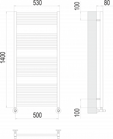 Ватикан П22 500х1400 Полотенцесушитель  TERMINUS Новошахтинск - фото 3