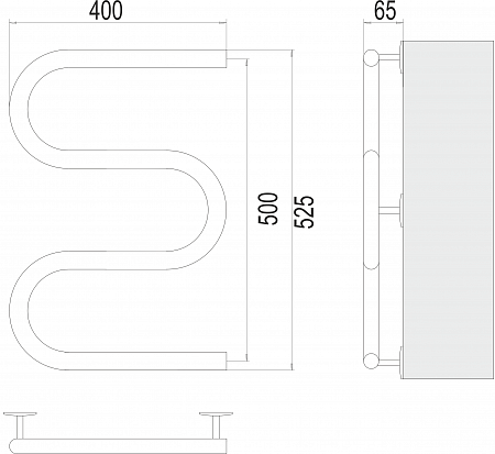 Электро 25 М-обр 400х500 Полотенцесушитель  TERMINUS Новошахтинск - фото 3