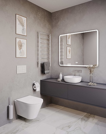 Подвесной унитаз безободковый Terminus Классик 540х365 белый Новошахтинск - фото 3