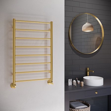 Аврора П8 500х800 Полотенцесушитель TERMINUS Брашированное золото Новошахтинск - фото 3