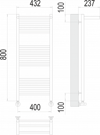 Аврора с/п П16 400х800 Полотенцесушитель  TERMINUS Новошахтинск - фото 3