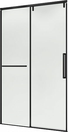 Душевая дверь в нишу слайдер Terminus Альба 01 1400х2200  чёрный Новошахтинск - фото 1
