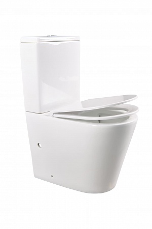 Напольный унитаз-компакт безободковый Terminus Аврора 625х390 белый Новошахтинск - фото 7