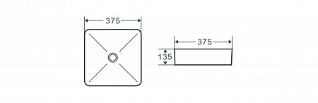Раковина накладная Terminus Ватикан 375х375х135 Новошахтинск - фото 4