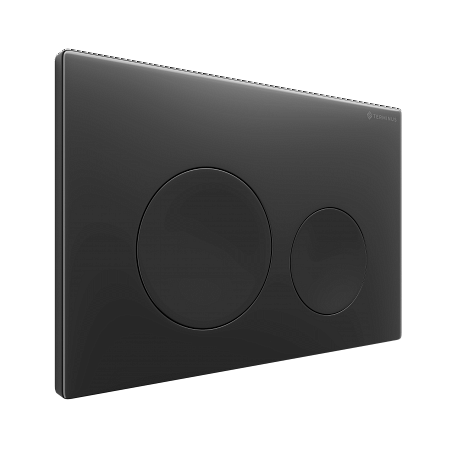 Клавиша смыва для инсталляции Terminus Классик кнопка круг цвет чёрный матовый Новошахтинск - фото 2