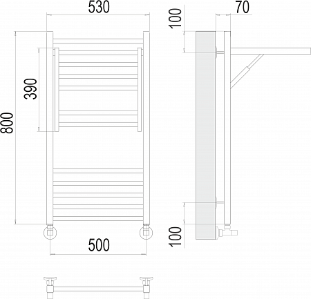 Валенсия П12 500х800 Полотенцесушитель  TERMINUS Новошахтинск - фото 5