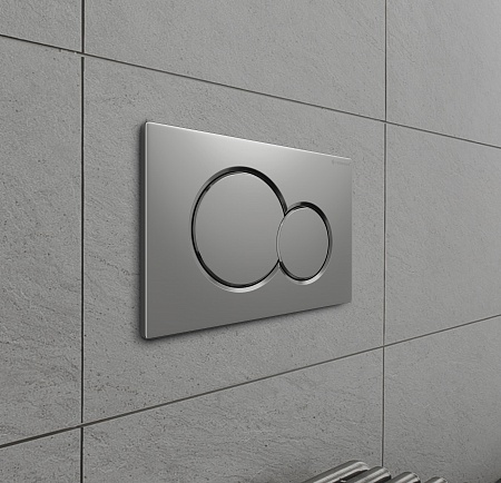 Клавиша смыва для инсталляции Terminus Классик кнопка двойной круг цвет матовый хром Новошахтинск - фото 3