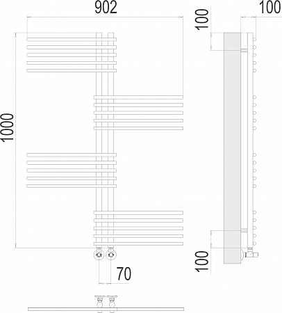 Европа П20 70х1000 Полотенцесушитель  TERMINUS Новошахтинск - фото 3