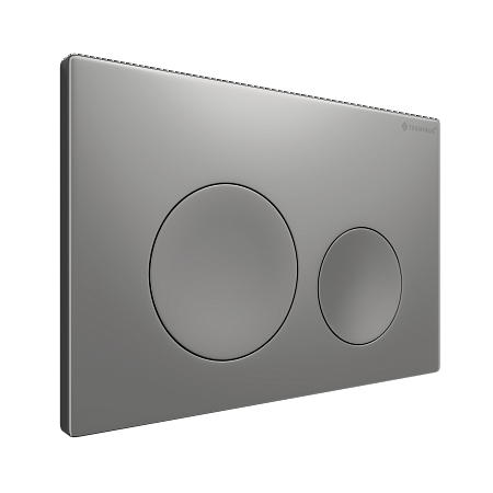 Клавиша смыва для инсталляции Terminus Классик кнопка круг цвет матовый хром Новошахтинск - фото 2