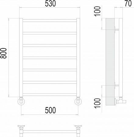 Контур П7 500х800 Полотенцесушитель  TERMINUS Новошахтинск - фото 3
